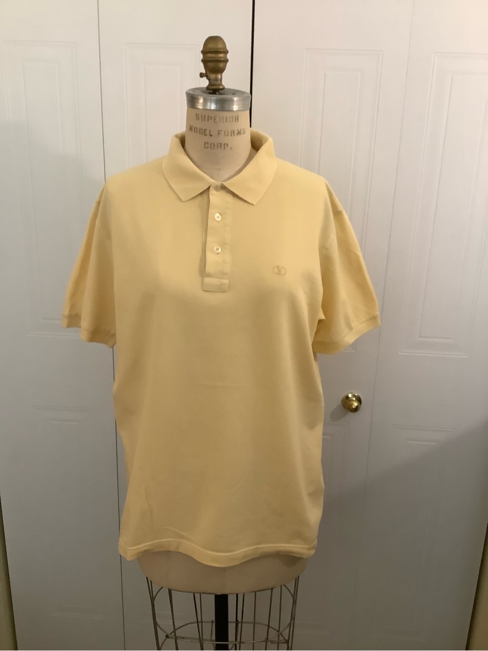 Valentino Men's Pale Yellow Polo Shirt